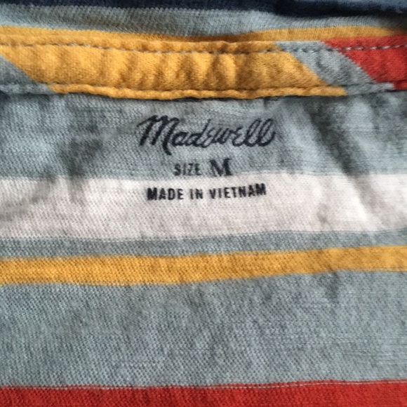 Madewell Whisper Cotton Striped Tee Size M - Picture 2 of 2